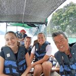 Customers enjoying a longtail boat ride on Khao Sok's Cheow Lan Lake.