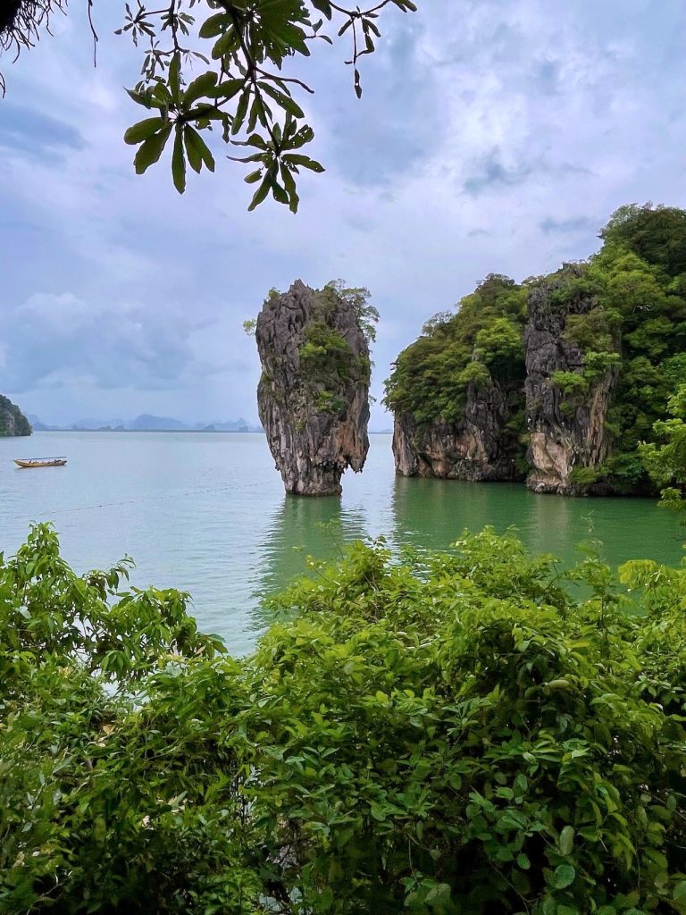 The famous James Bond Island in Phang-nga.